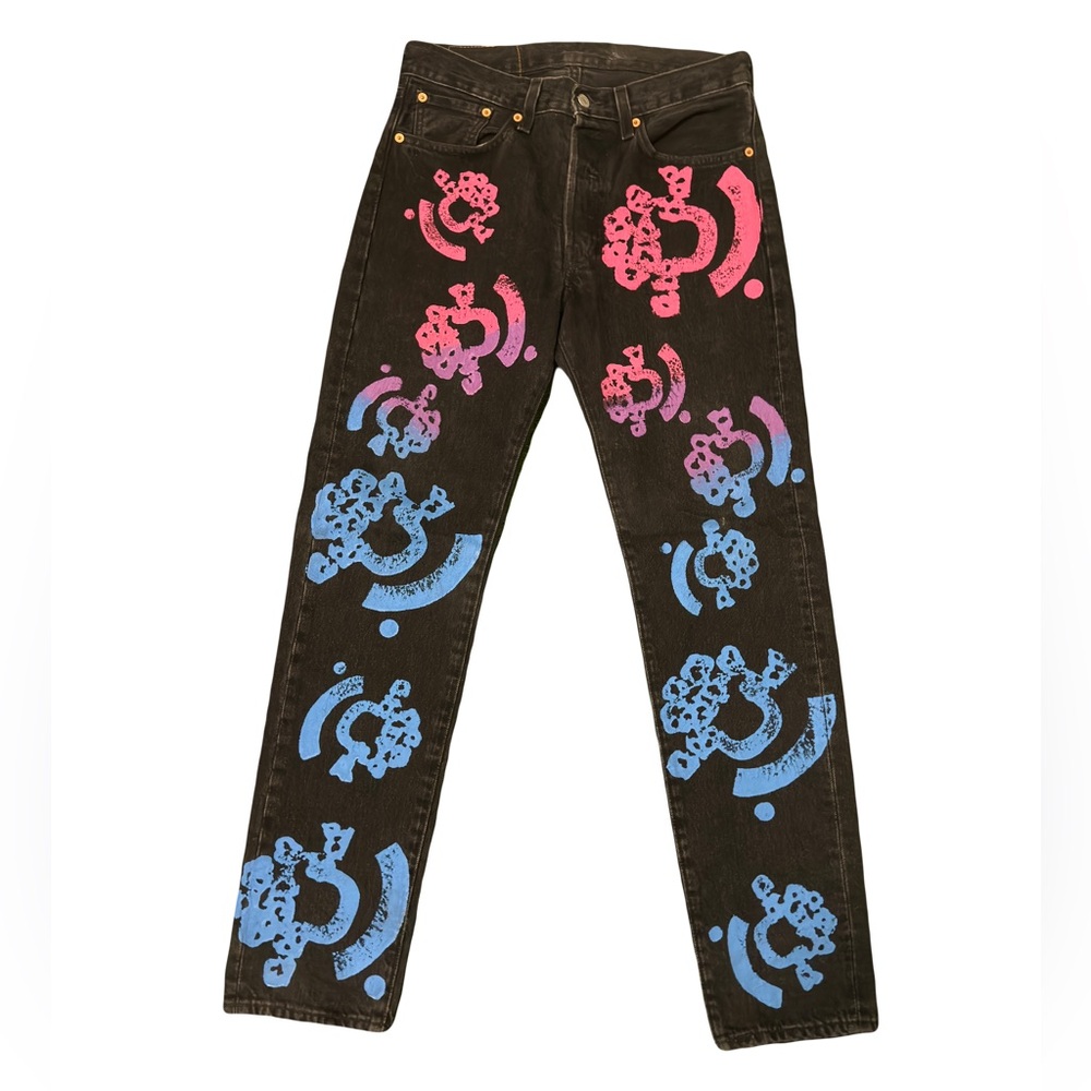 Denim Tears Bstroy Tears 501 Jean washed black